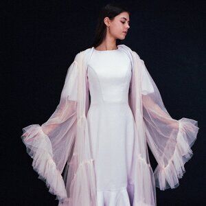 Elegant Sheer Ruffled Gown
